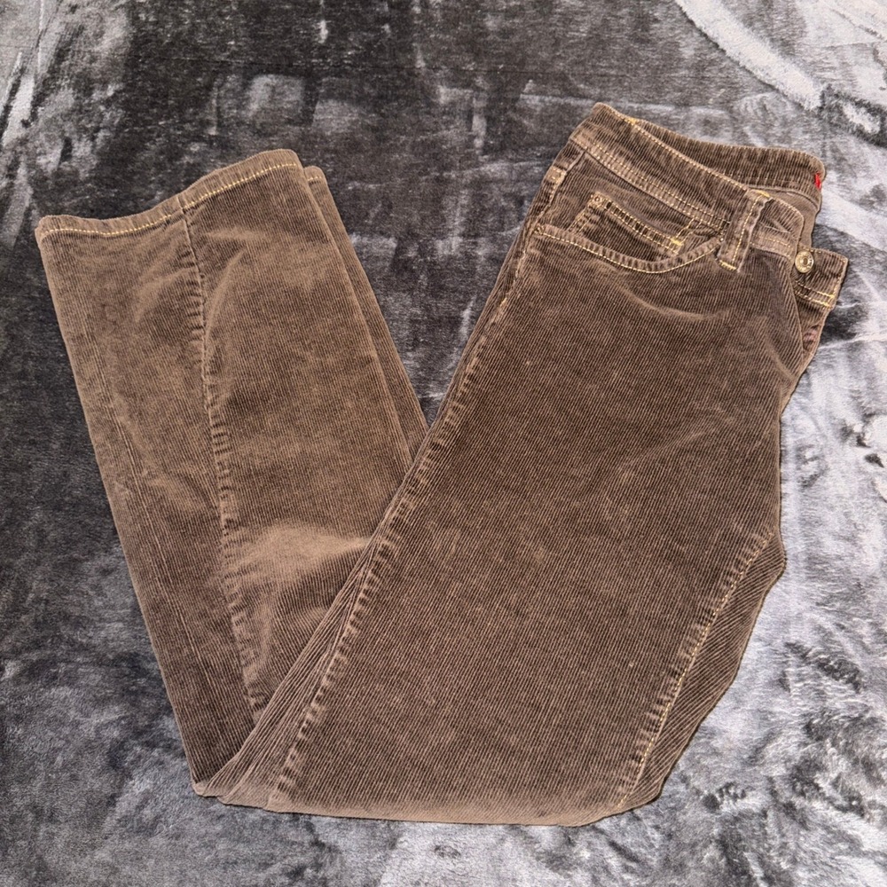 Unionbay Brown Corduroy Pants Womens 13 Stretch Mid‎ Rise Flare JB64534